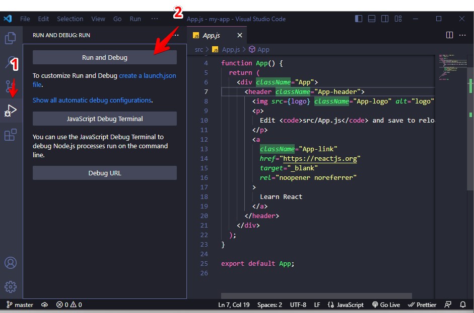 Hướng dẫn debug trực tiếp ứng dụng ReactJS trong VScode