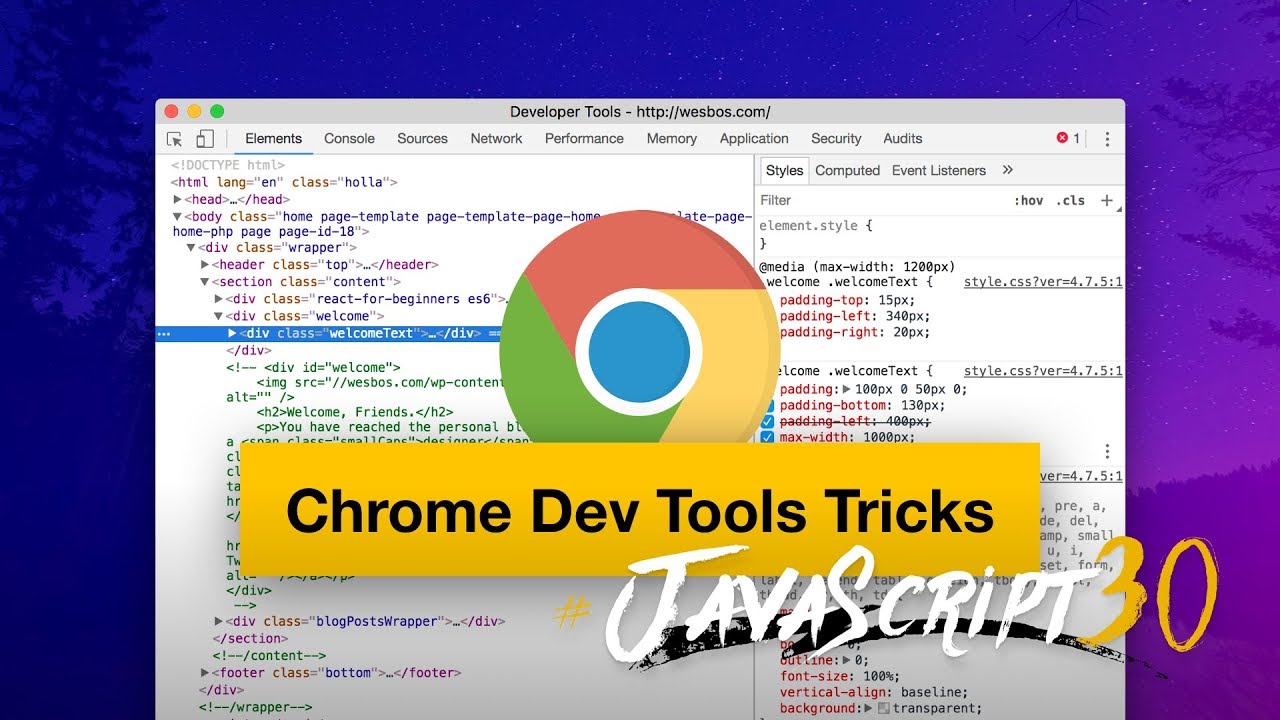 Những Tips và Tricks về Chrome Dev Tools