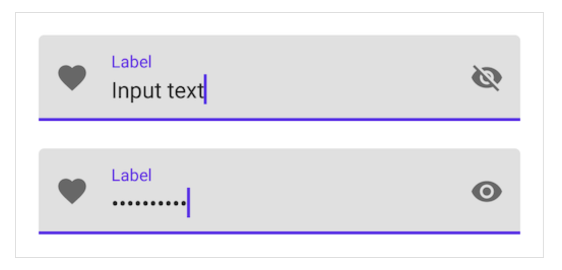 Text fields theo chuẩn Material design