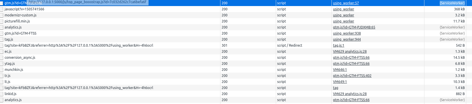 Sử dụng workbox để cache third party scripts
