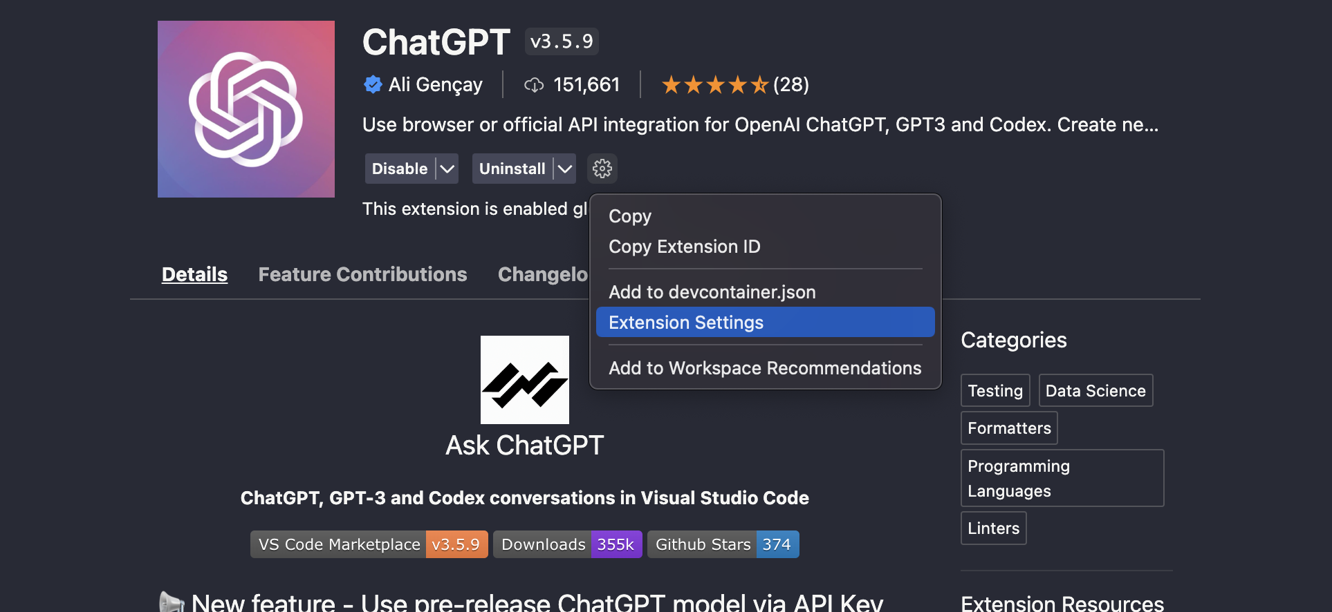 Extension ChatGPT How ChatGPT Was Integrated Into Visual Studio Code ITZone