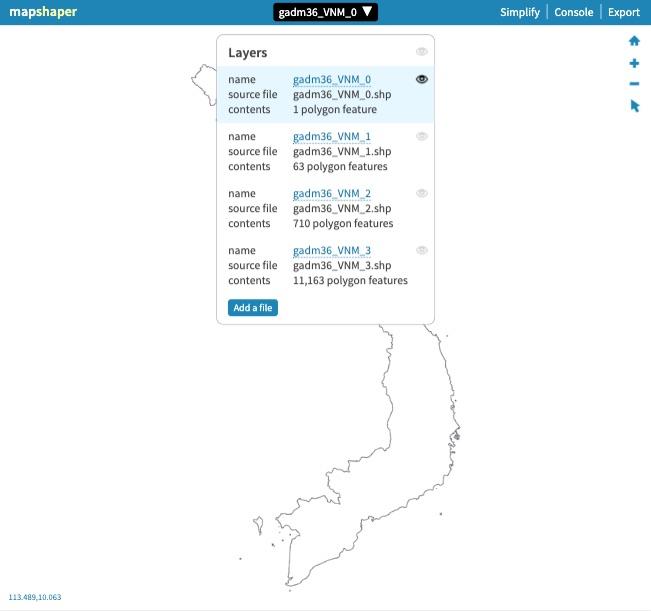 Select layer to export