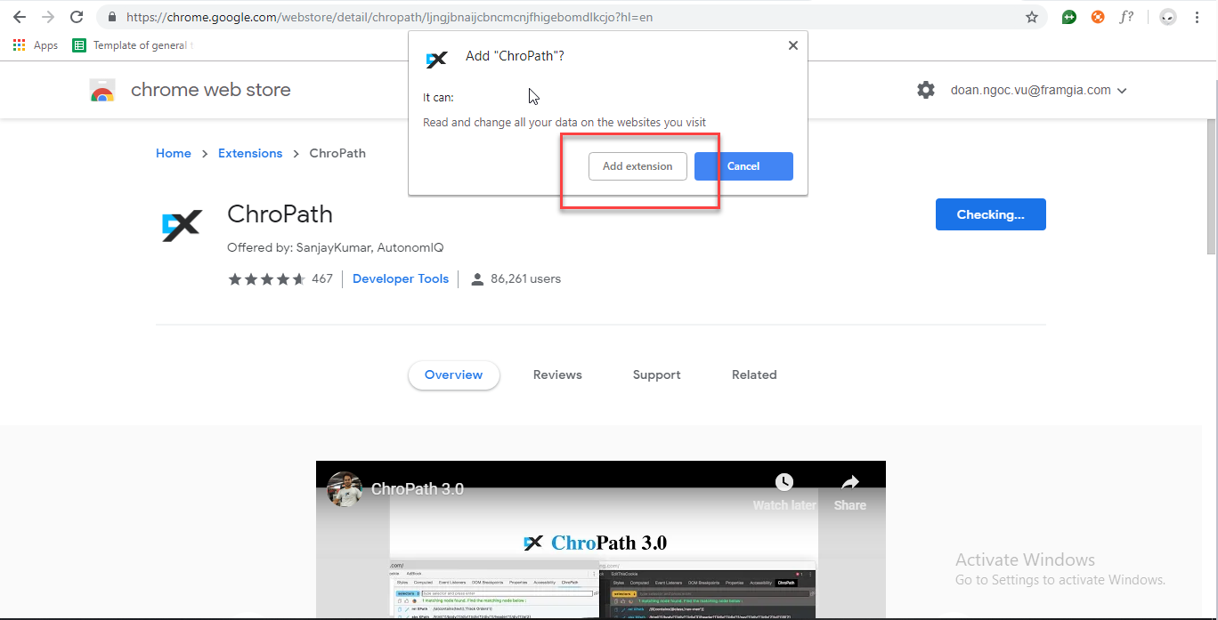 ChroPath tool xác định XPath Testing