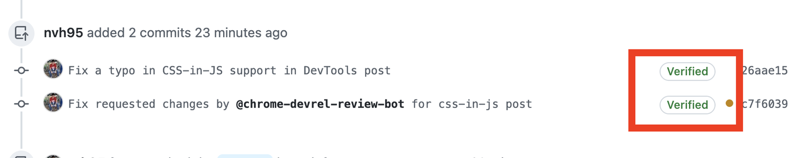 Commit “chính chủ”