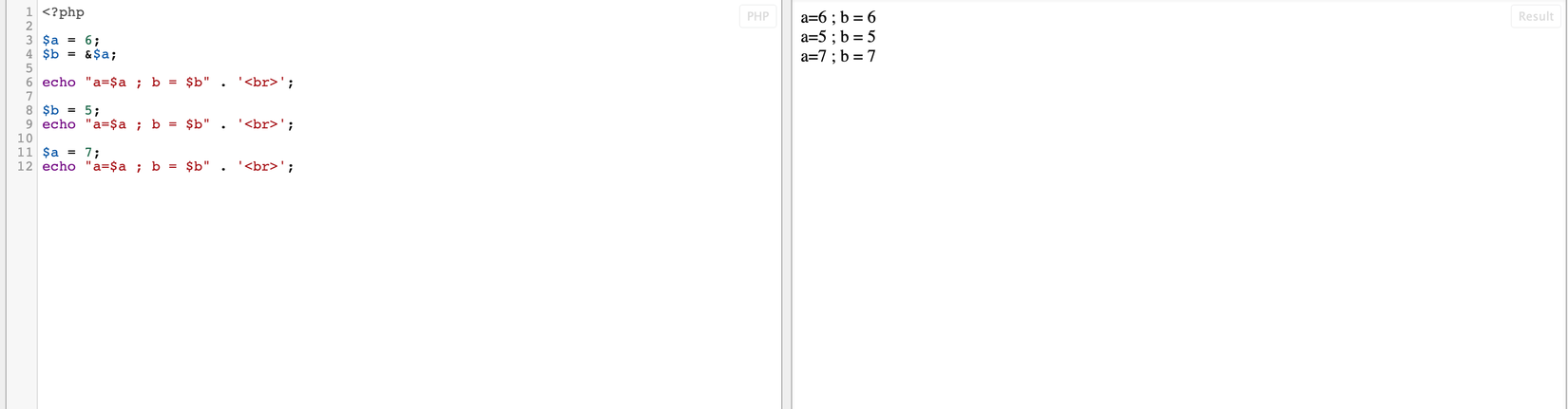 Ví dụ về biến tham chiếu reference variable