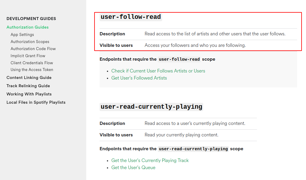Oauth2 and Spotify Integration.