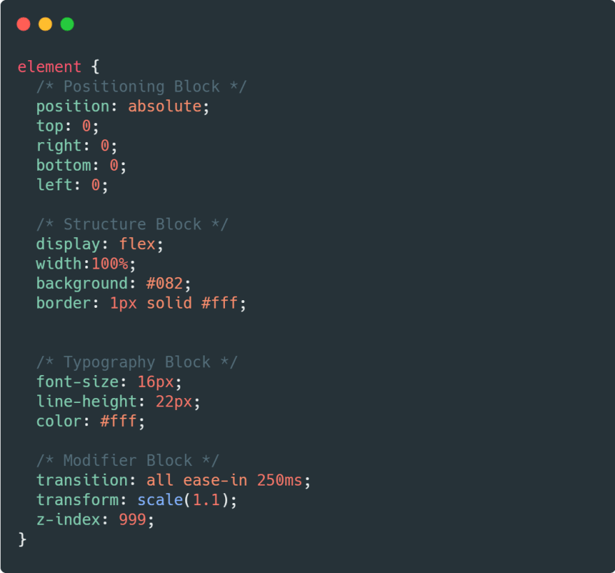 Cấu trúc CSS dễ đọc