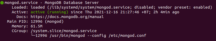 hiện active(running) là đang chạy ok)