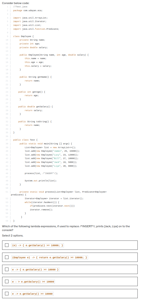 Java SE 8 Oracle Certified Associate 1Z0-808 - #7