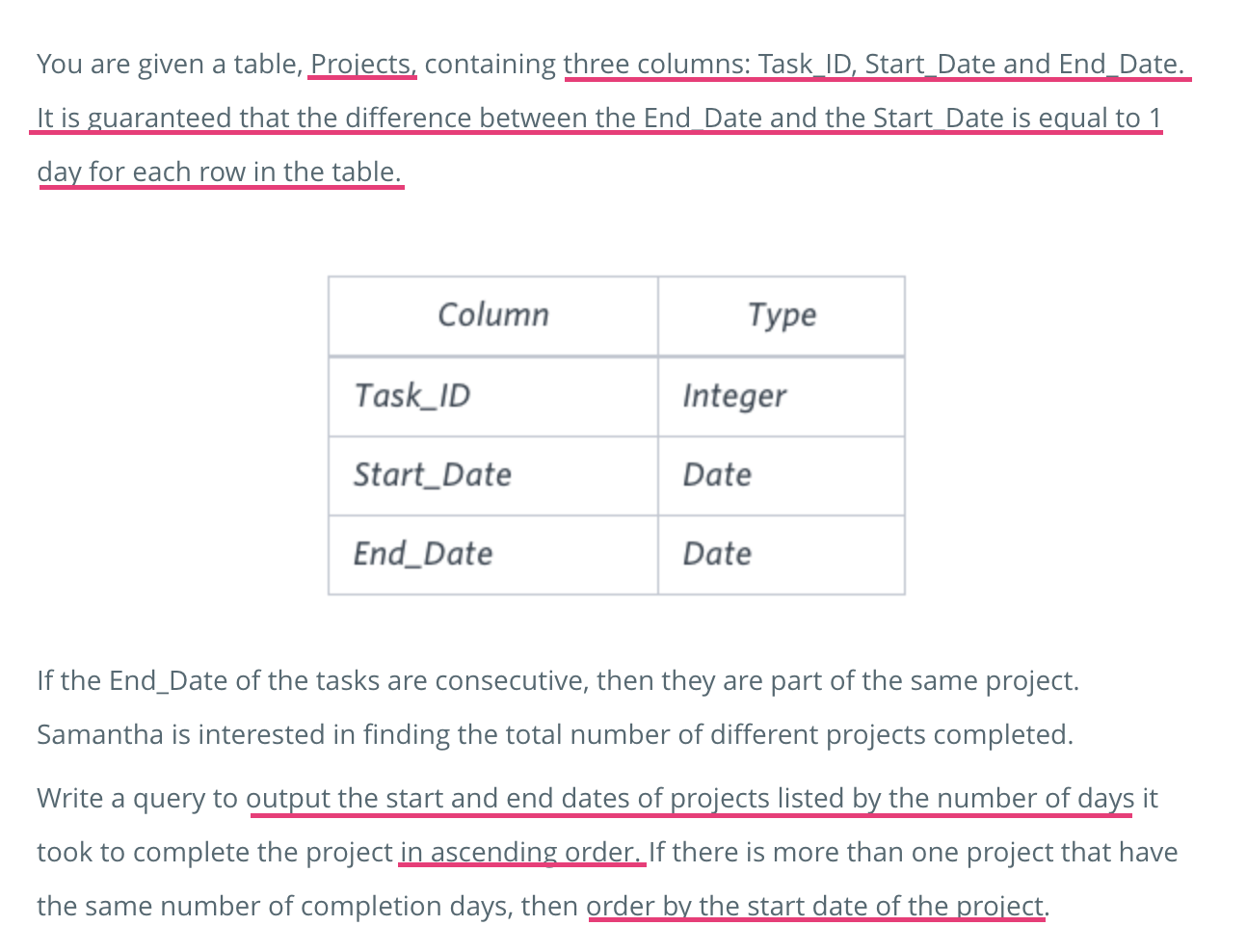 Đây là toàn bộ đề bài HackerRank. Hãy chú ý vào những từ mà tôi gạch chân