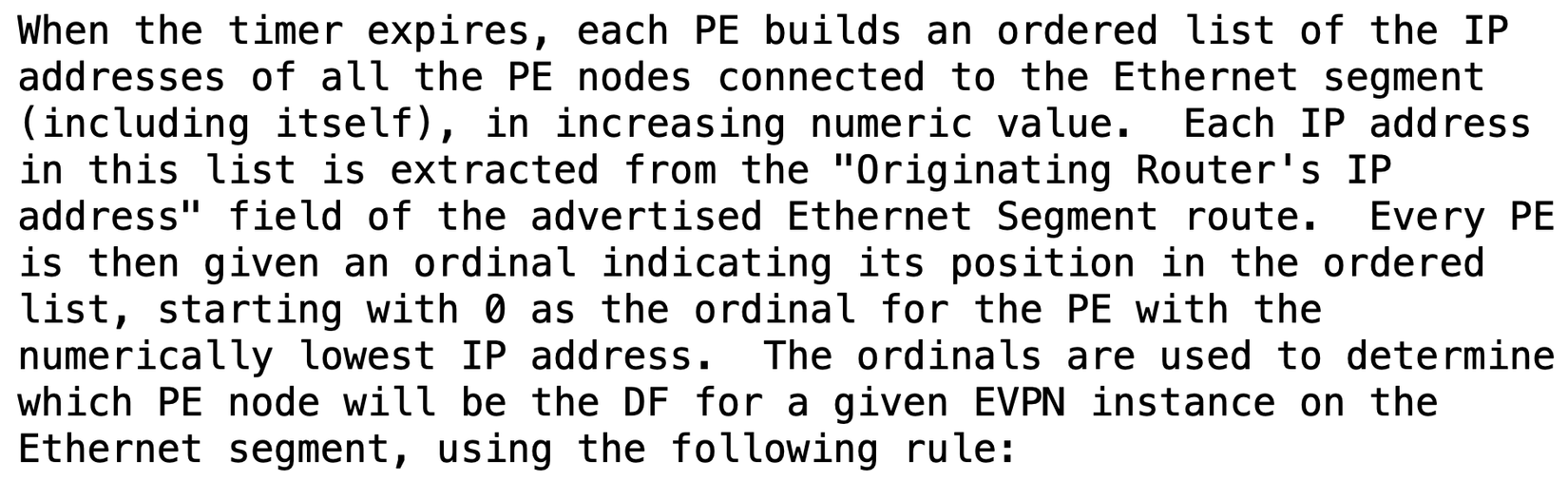 When the timer expires, each PE builds an ordered list of the IF.png