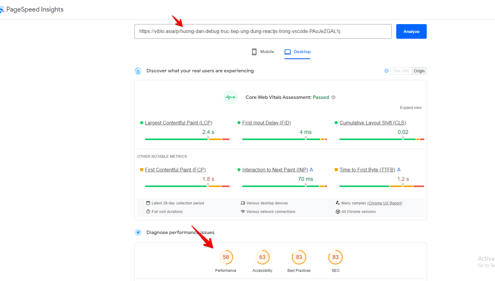 Kiểm tra tốc độ website