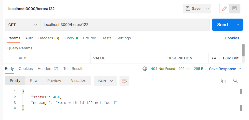 not found error handling