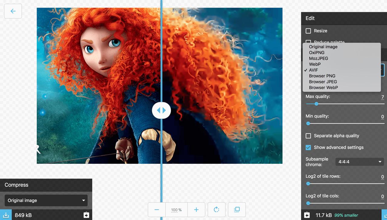 Webapp Squoosh của Google