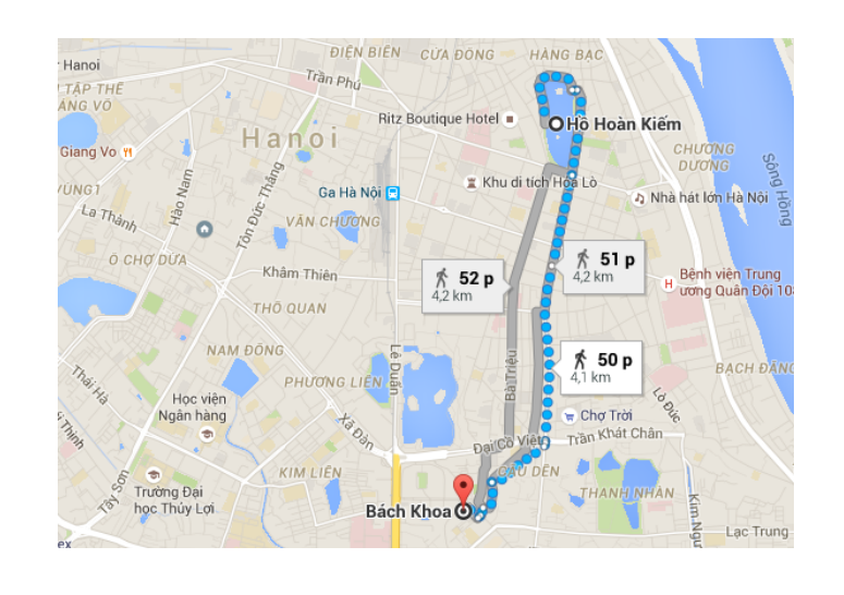 Bài toán tìm đường đi ngắn nhất trên Google Map