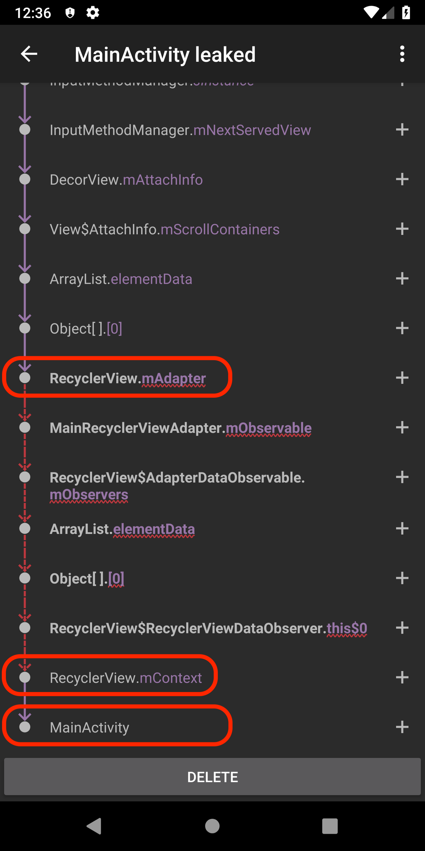 Tham chiếu đối tượng bởi LeakCanary