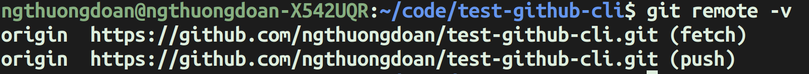github cli congfig git remote