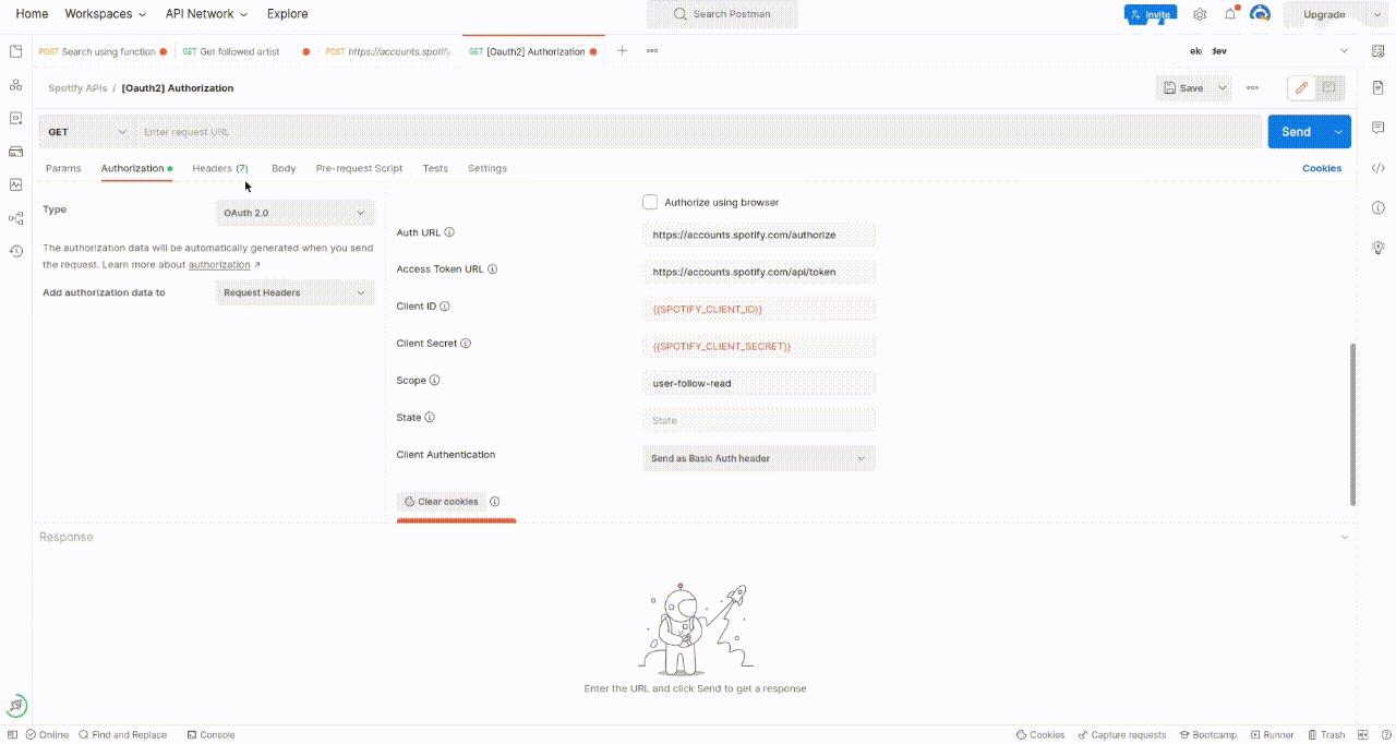 Oauth2 and Spotify Integration.