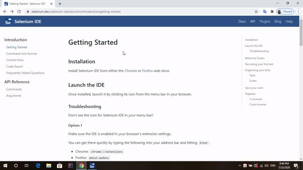 Các bước tạo selenese