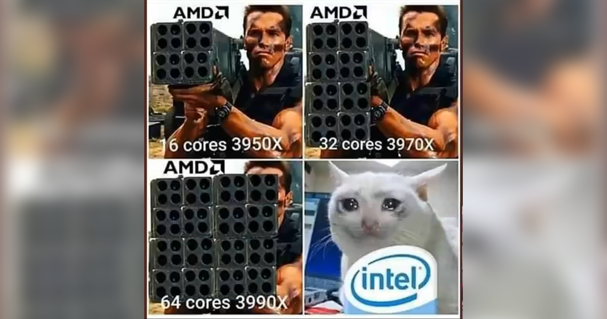 Intel AMD 64 core meme