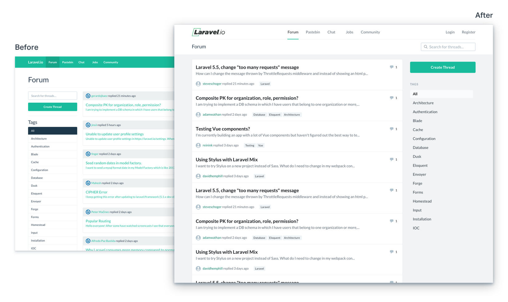 Redesigning Laravel.io